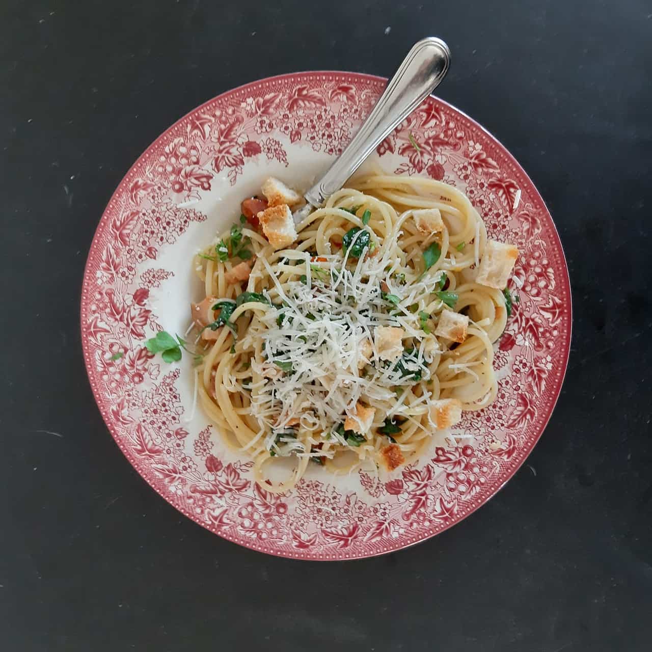 #101pastas 004: Spinaci e pancetta (or szpinak i boczek?) | Herd Gastronomy